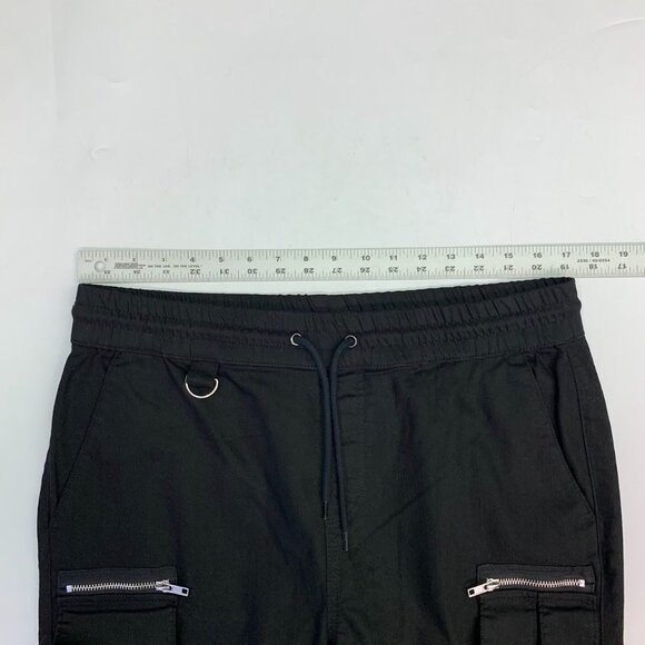 Hot Topic Men's Black Cotton Zipper Taper Goth Jogger Pants Size L NWT - Picture 10 of 13